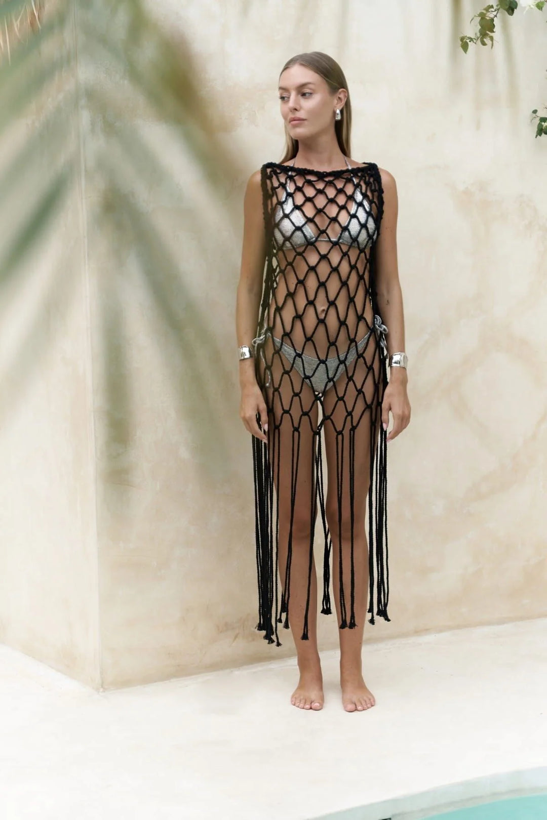 Ibiza Crochet Dress - Black