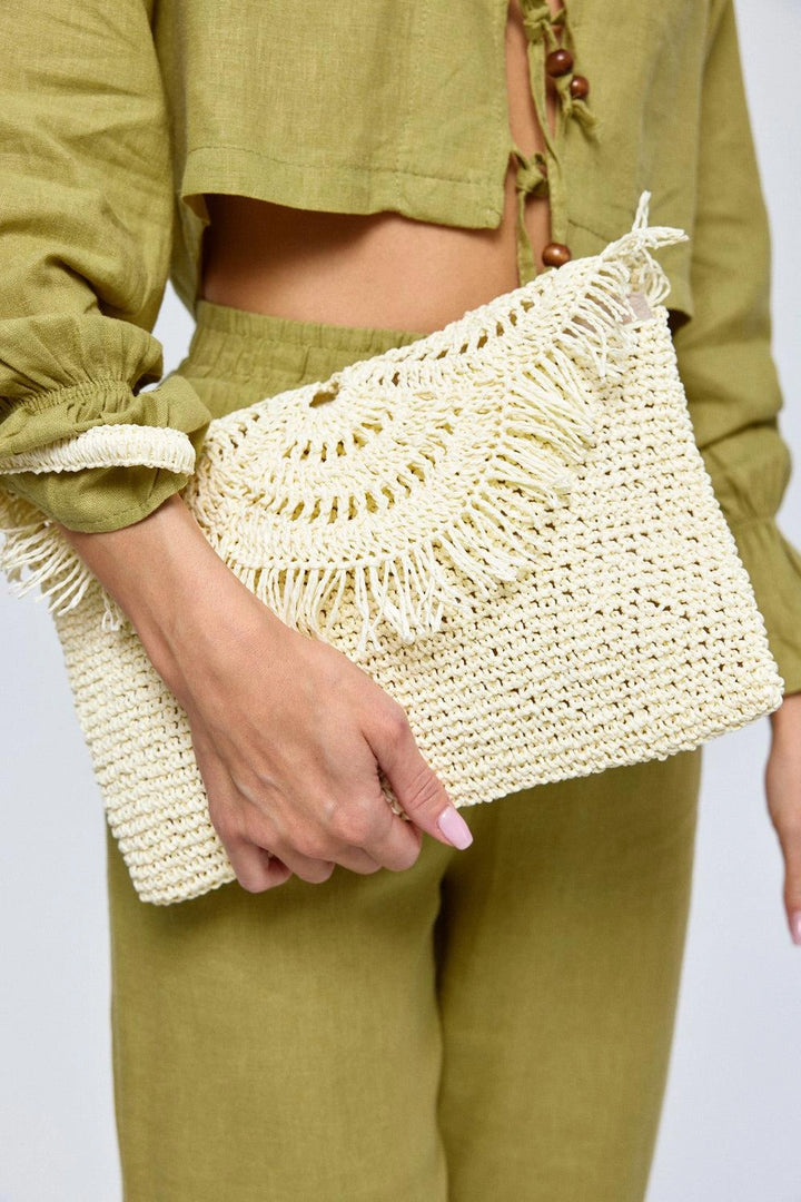 Handmade Raffia Clutch