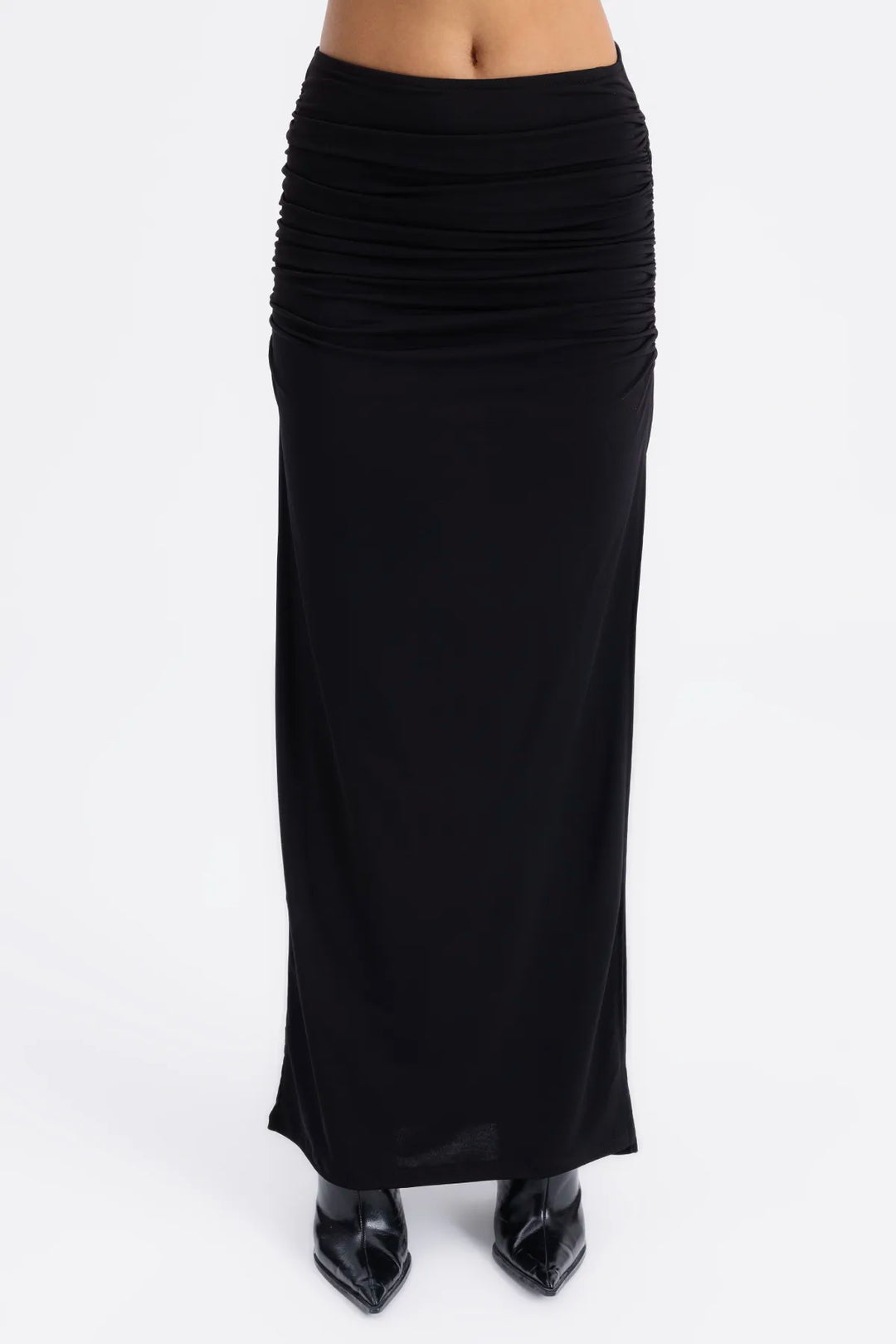 Isabella Black Draped Skirt