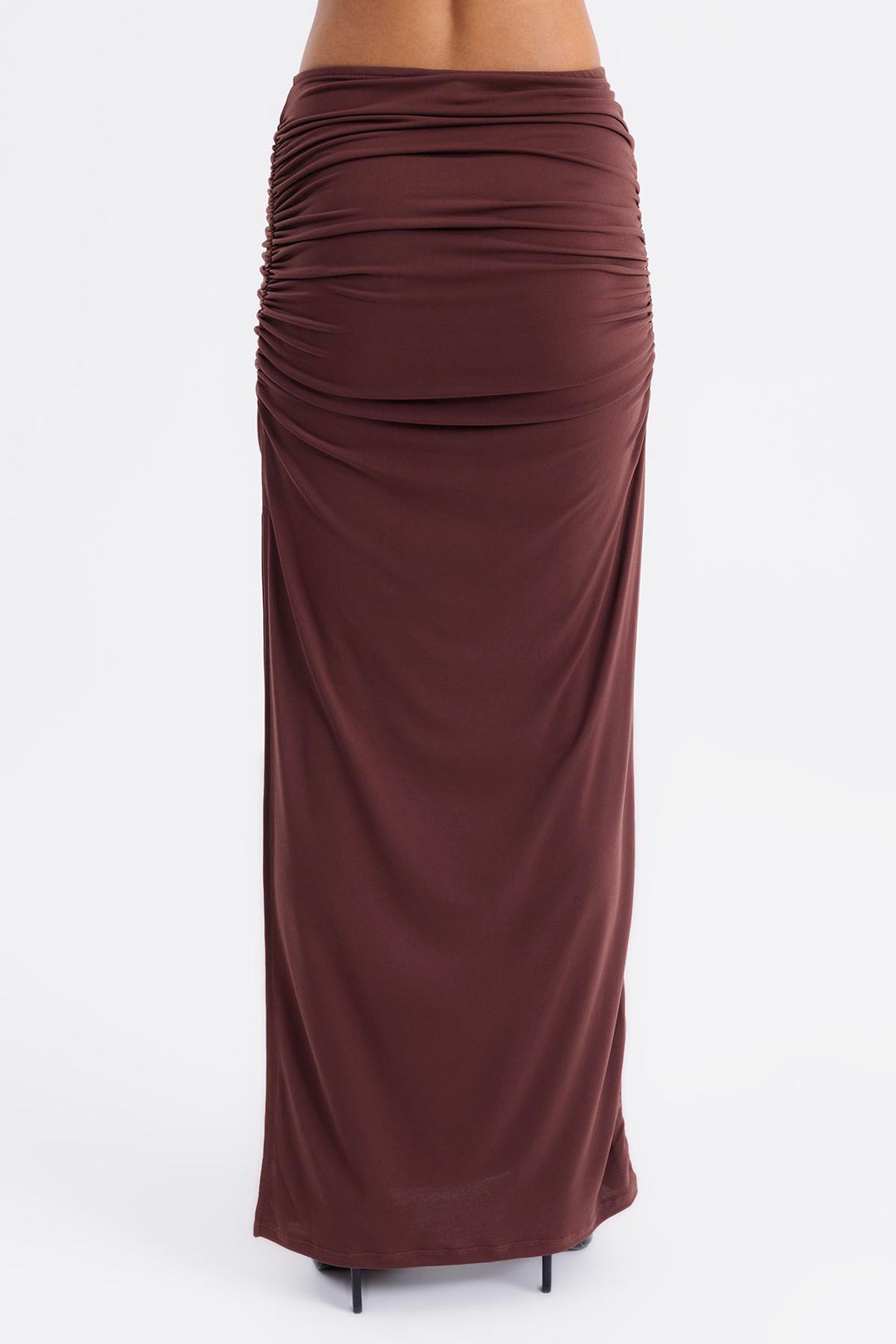 Isabella Brown Draped Skirt