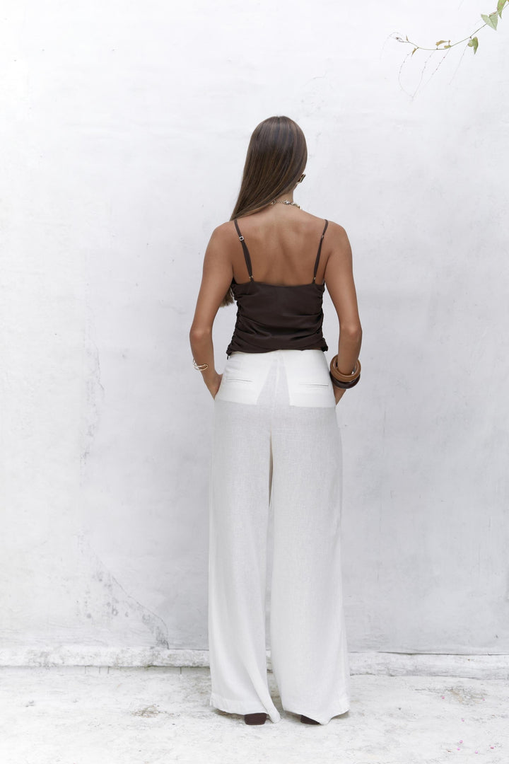 Isla Rose Detail Crop - Mocha Brown