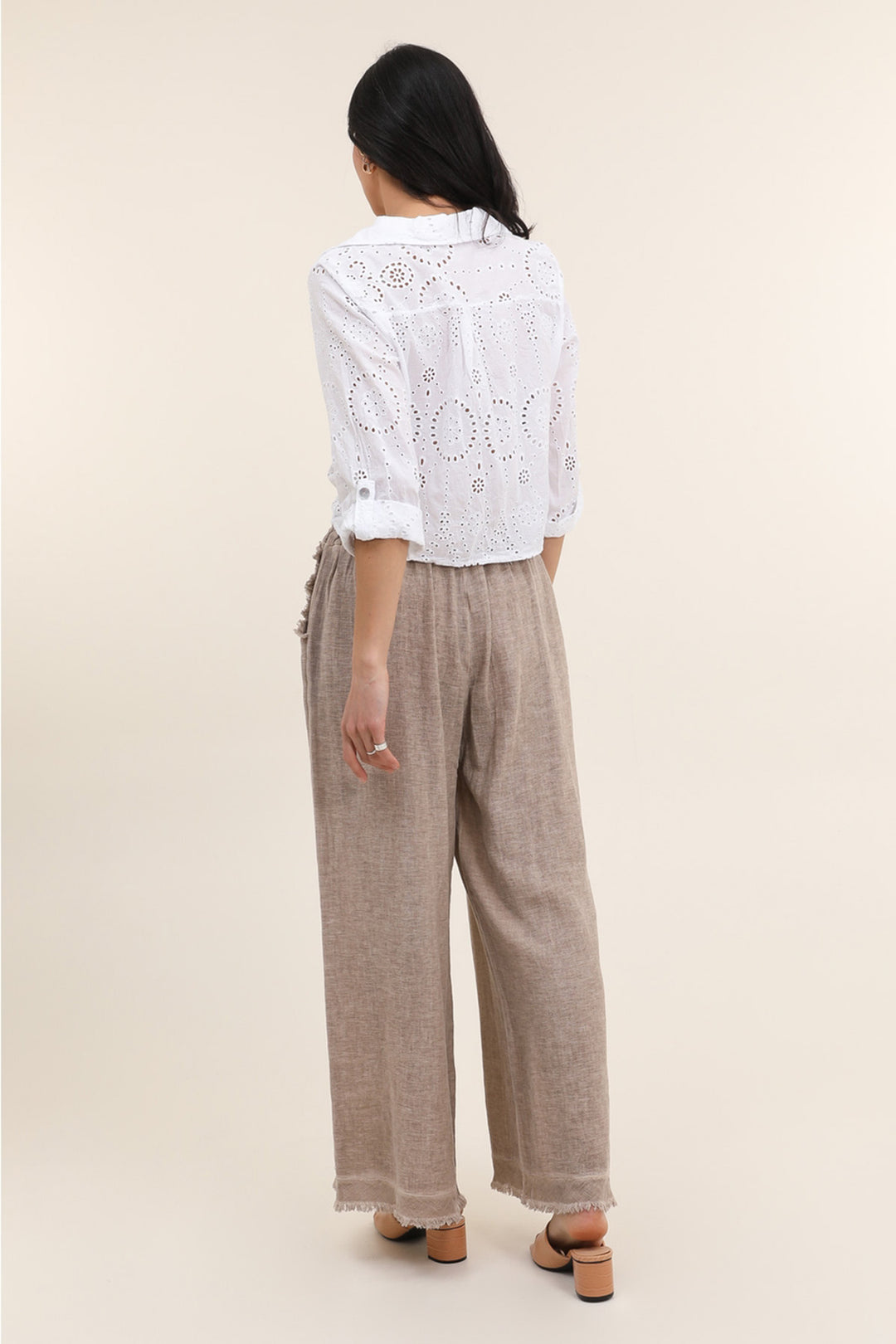 Italian Linen Pull on Pant