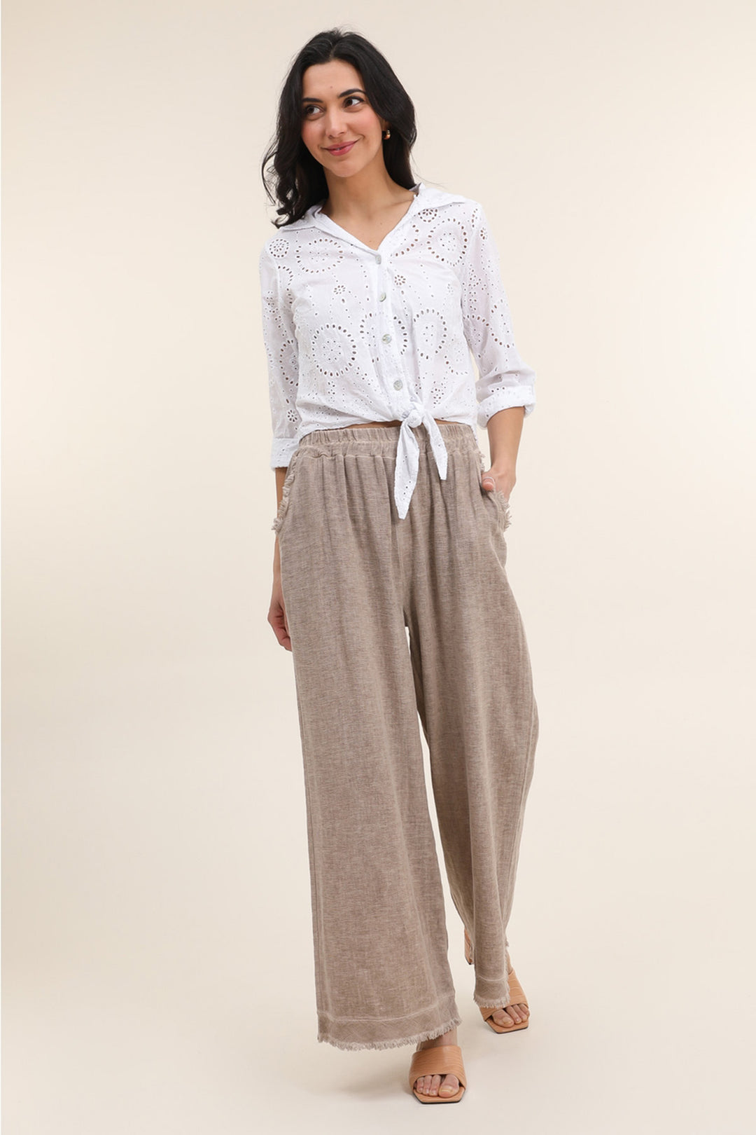 Italian Linen Pull on Pant