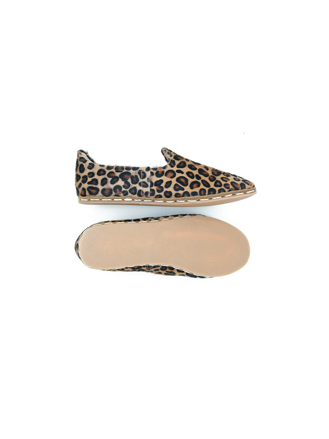 Women's Leopard Slip On Soes - Hair On Leather