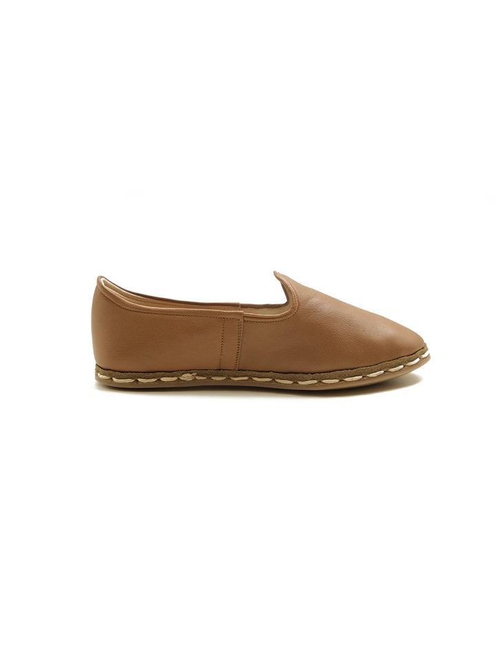 Kids' Lion Brown Slip On Shoes - Leather