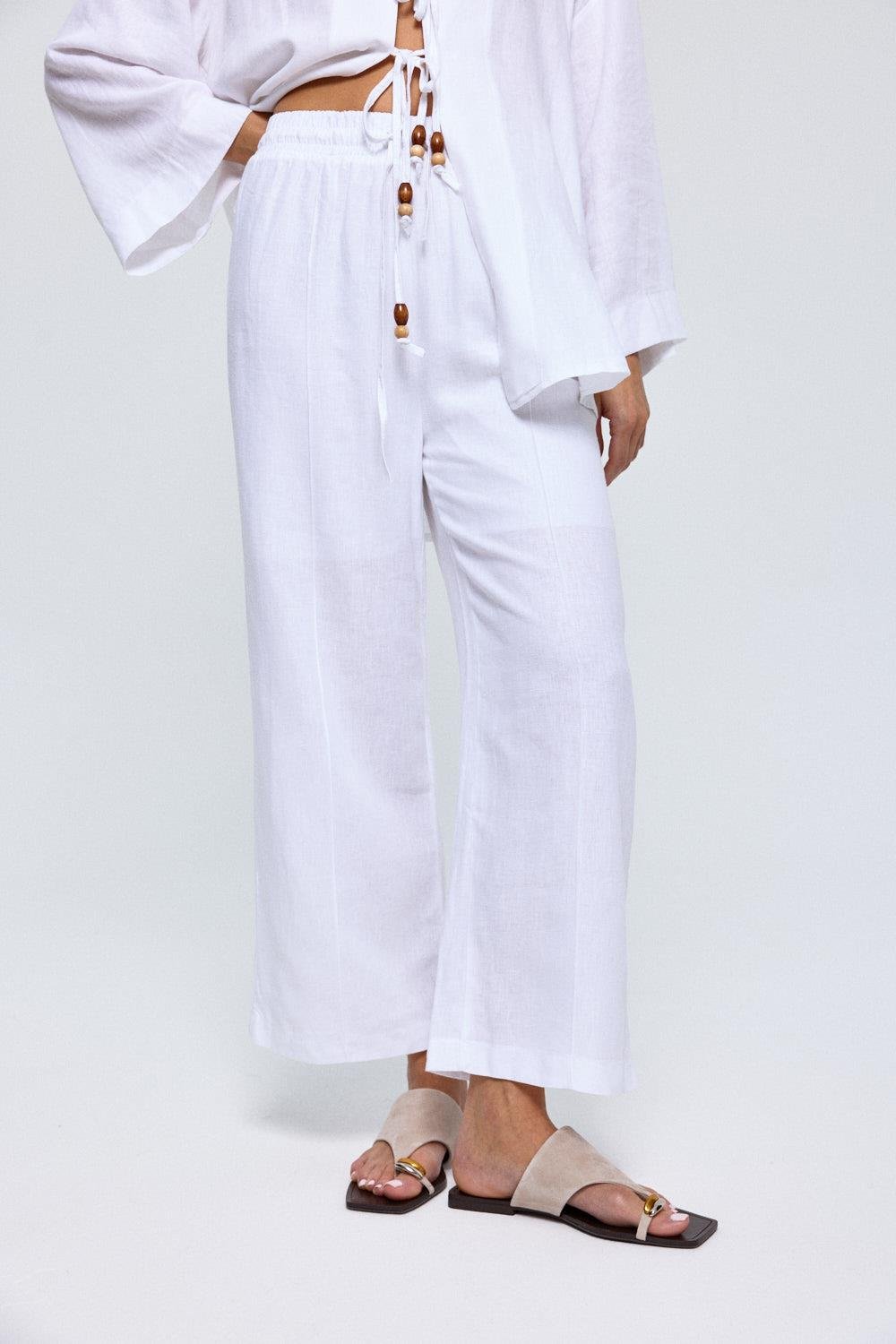 Linen Pant-White