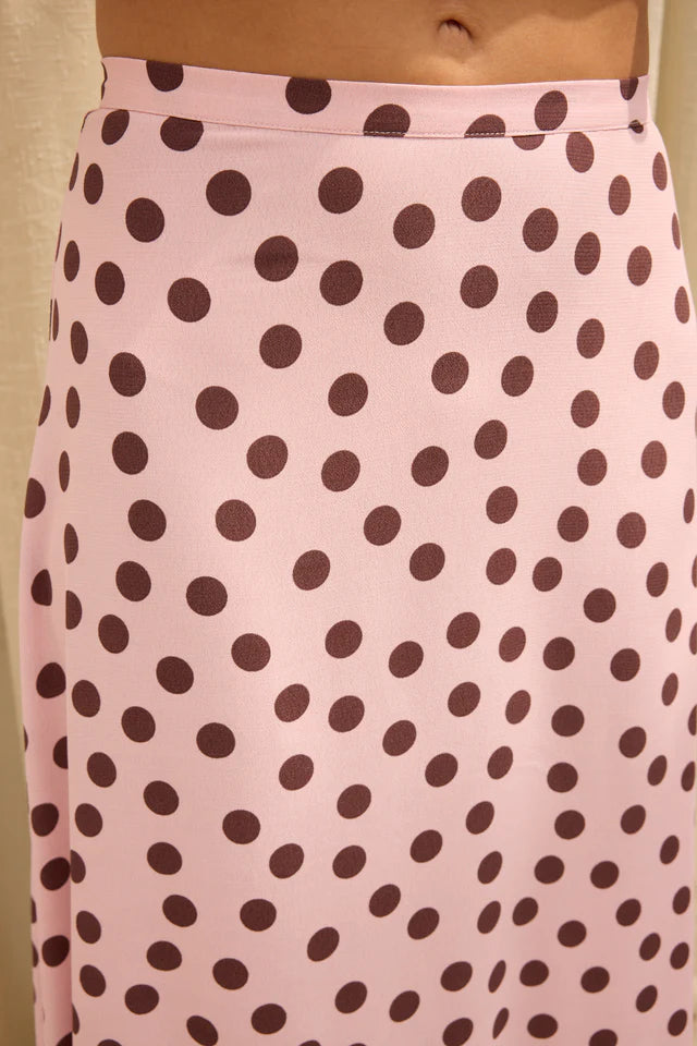Dusk Silhouette Blush Dot Skirt
