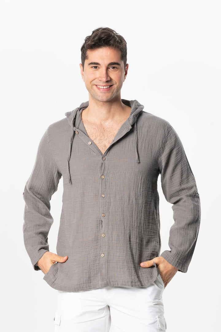 Men - Grey Gauze Sweatshirt