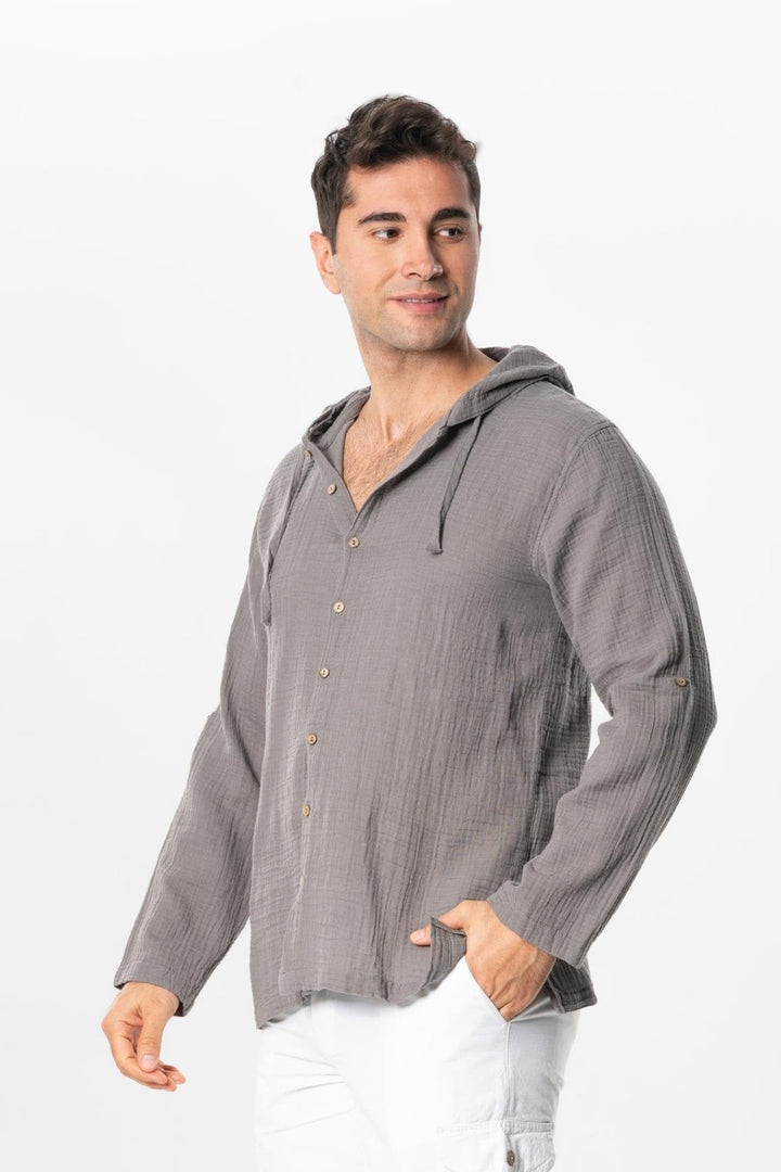 Men - Grey Gauze Sweatshirt