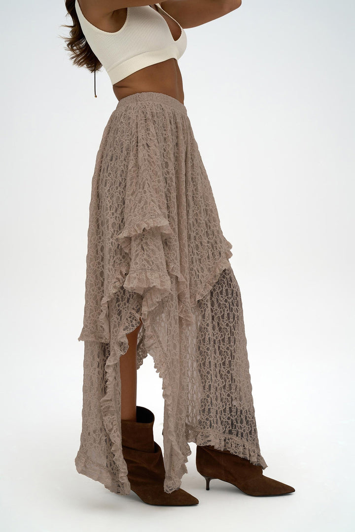 Kratos Asymmetric Skirt - Oatmeal
