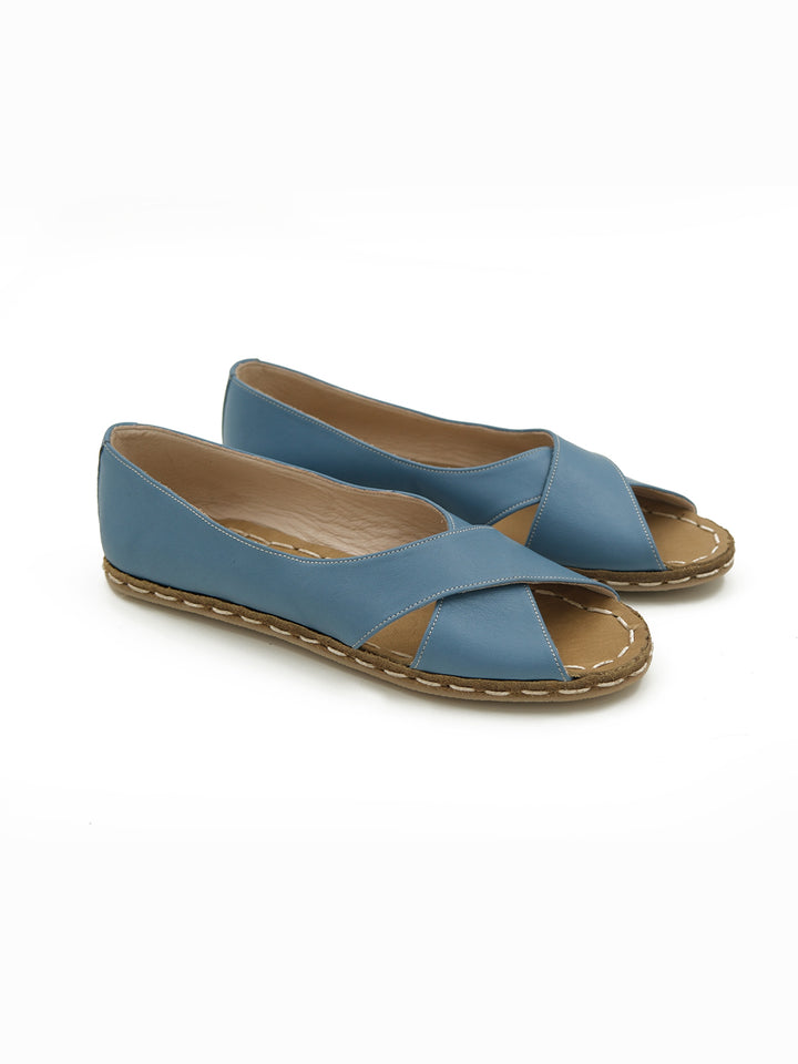 WOMEN'S Aegean Blue Sandal - LEATHER