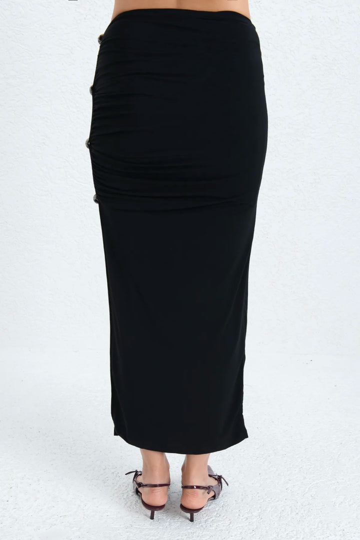 Jewelry Detail Long Skirt