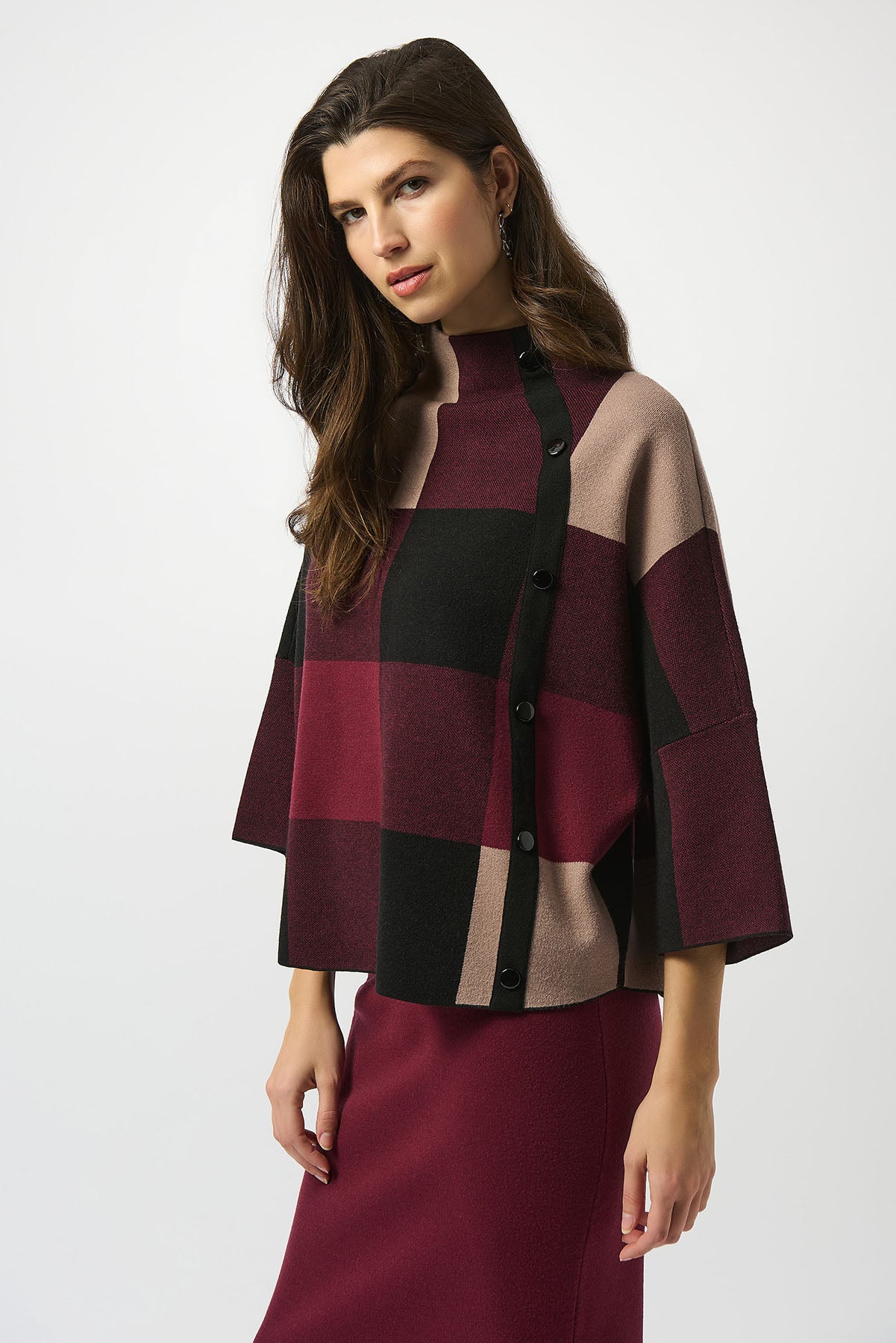 Plaid Jacquard Sweater Knit Top - Joseph Ribkoff – ADEA