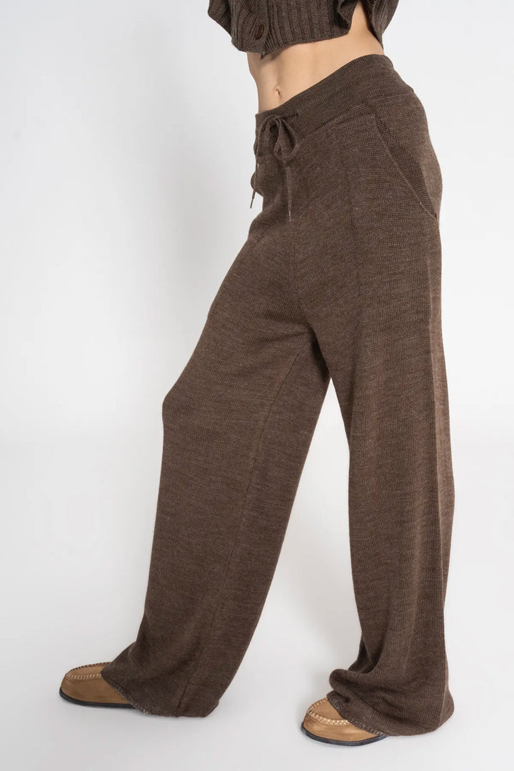 Pocketed Wide Knit Pant