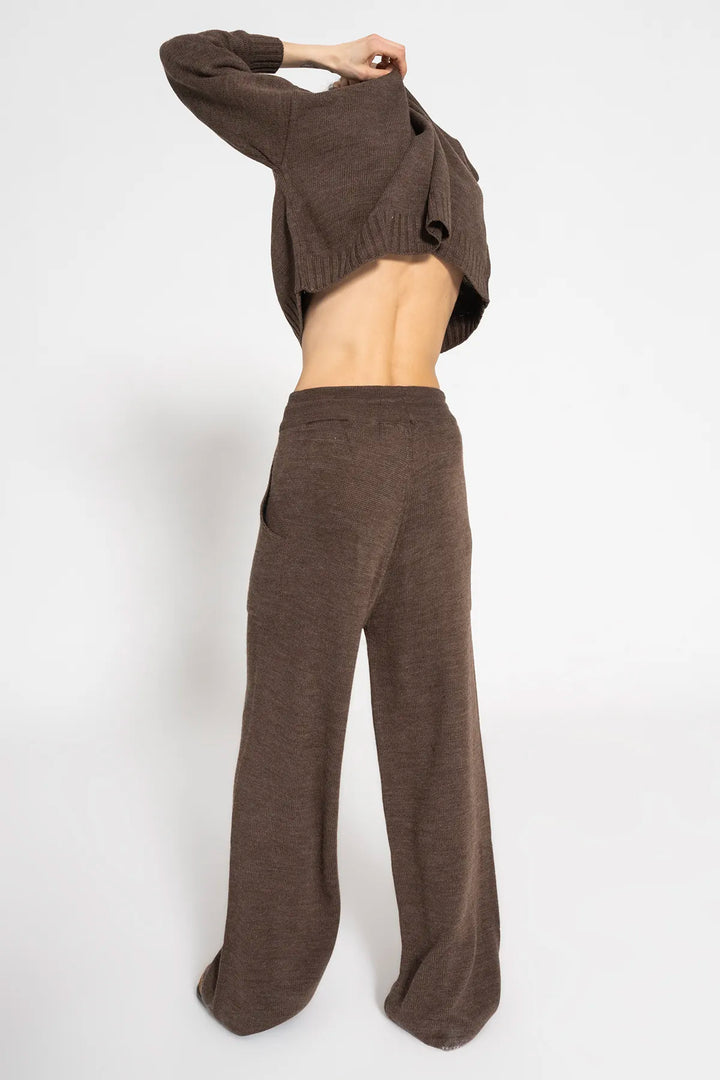 Pocketed Wide Knit Pant