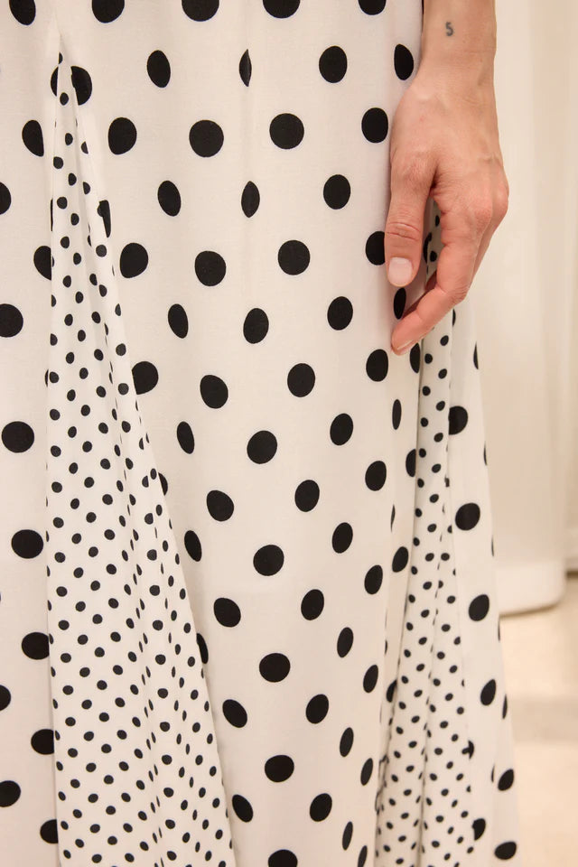 adjustable strap polka dot maxi dress for women 1