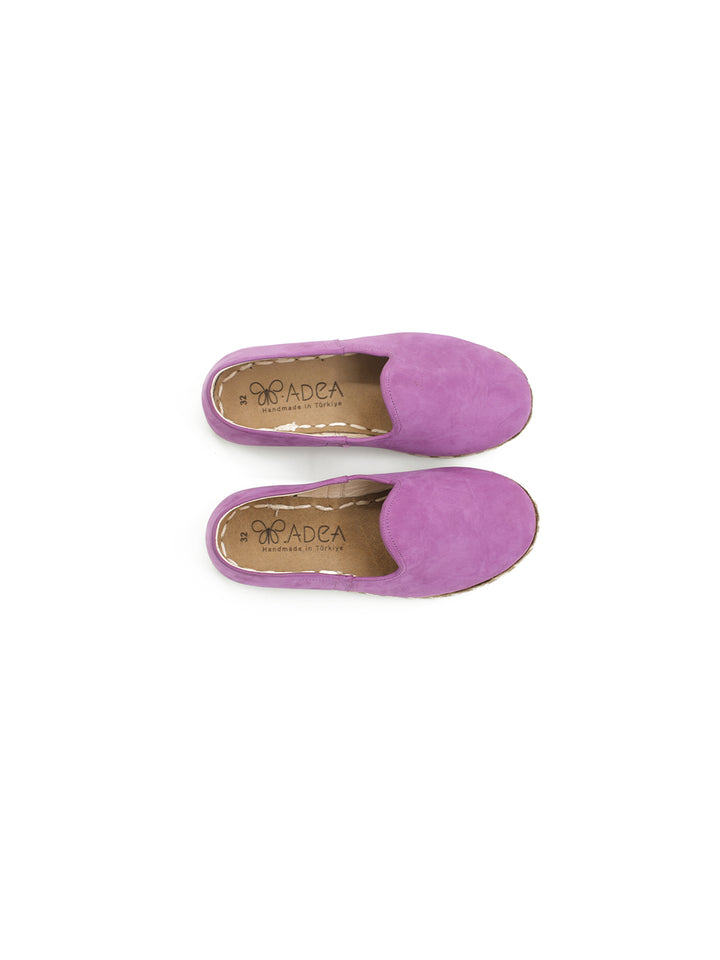 Kids' Purple Slip On Shoes - Nubuck Leather