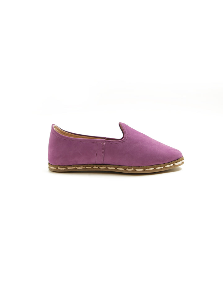 Kids' Purple Slip On Shoes - Nubuck Leather