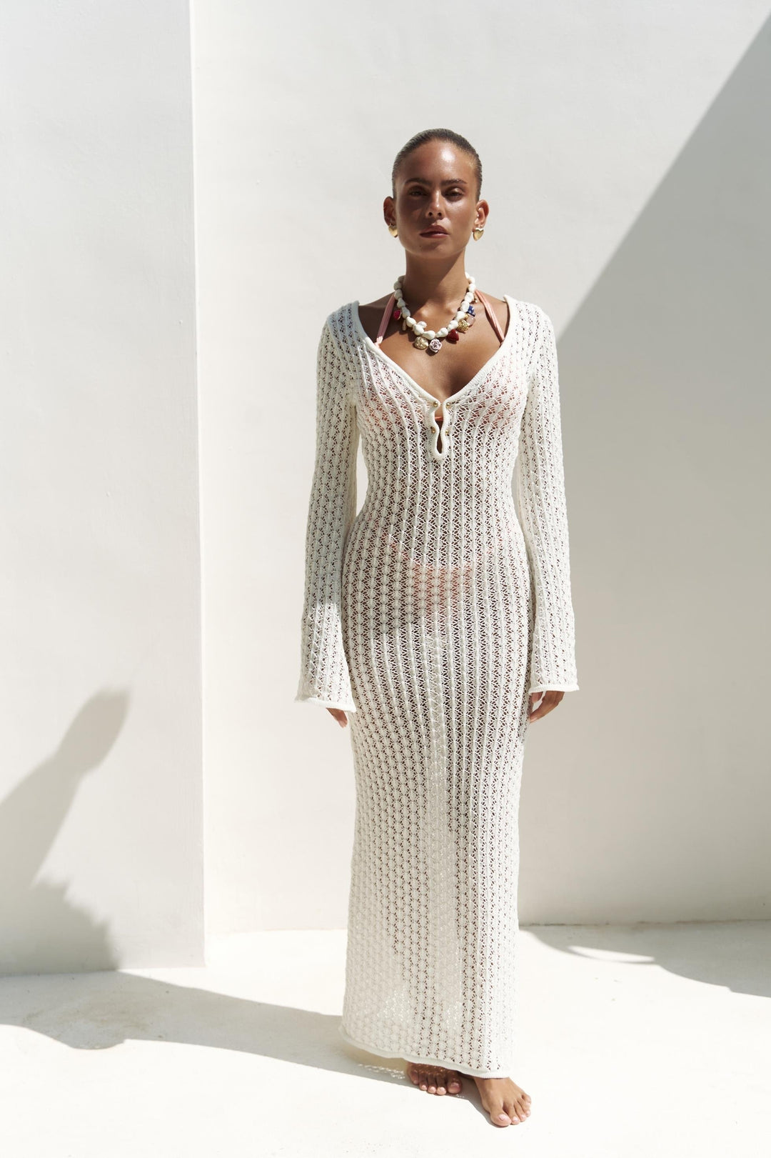 Isola Knit Dress White Sand
