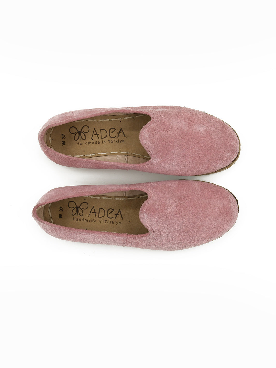 Women's Flamingo Pink Slip On Shoes - Suede Leather