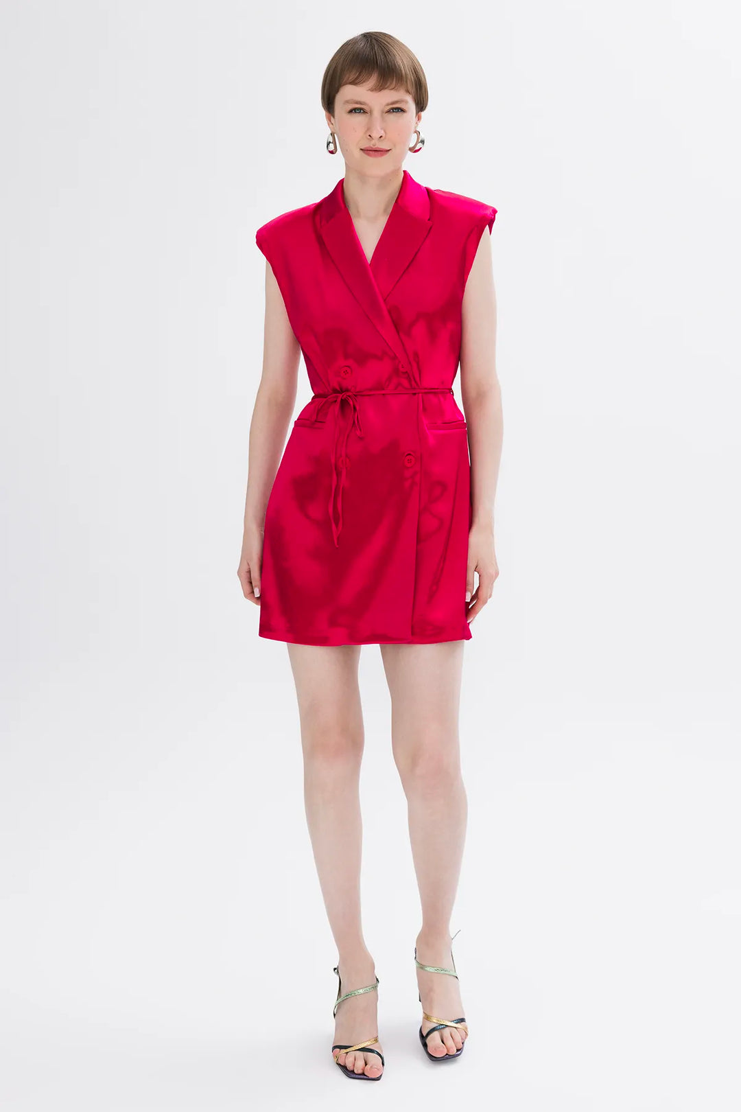 fuchsia satin mini dress Jadie Satin Mini Dress (Fuchsia)