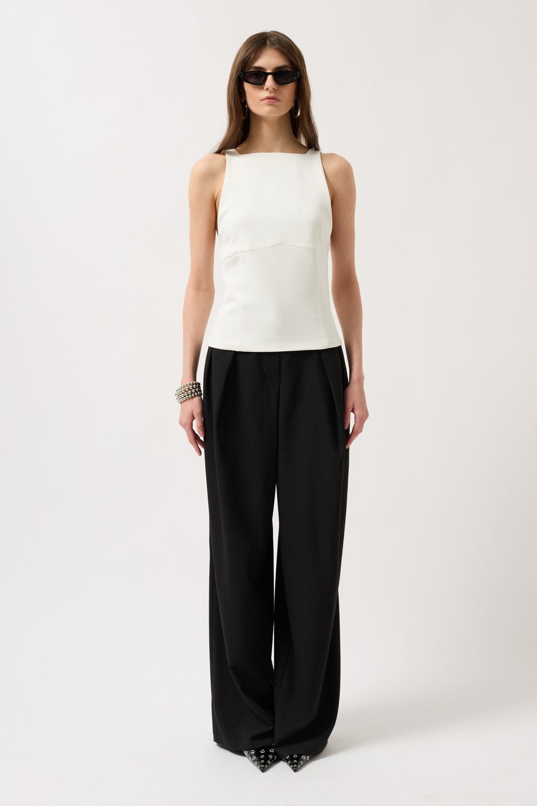 Back Ribbon Detail Blouse - Off White
