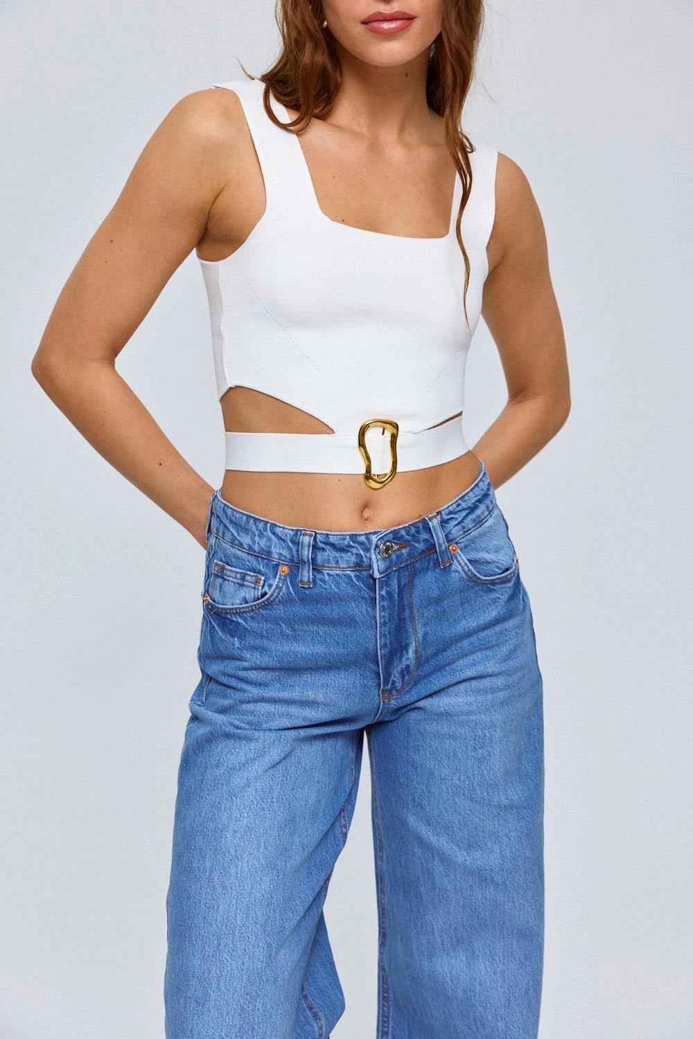 Sisi White Crop Top