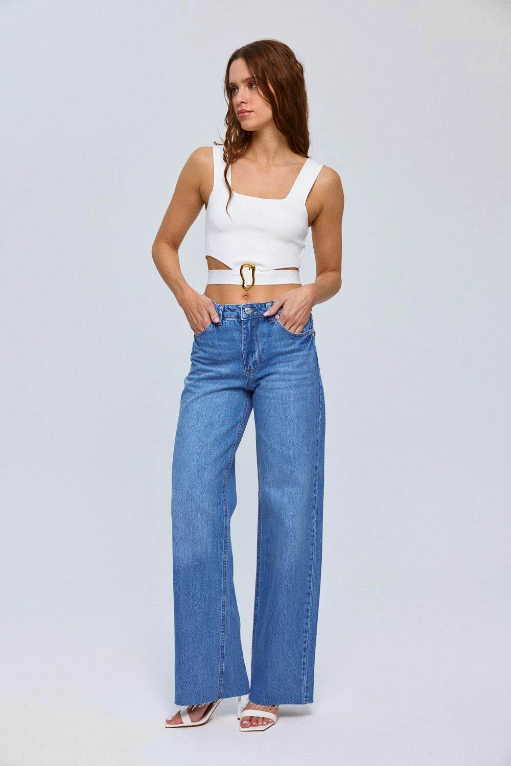 Sisi White Crop Top