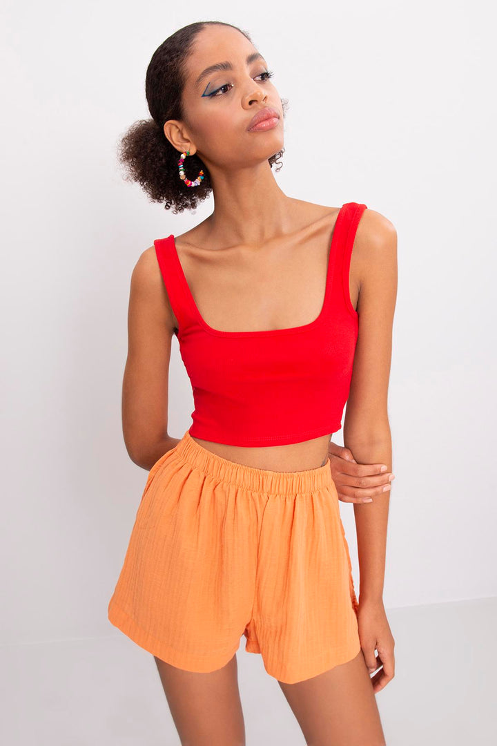 Square Neck Crop Body