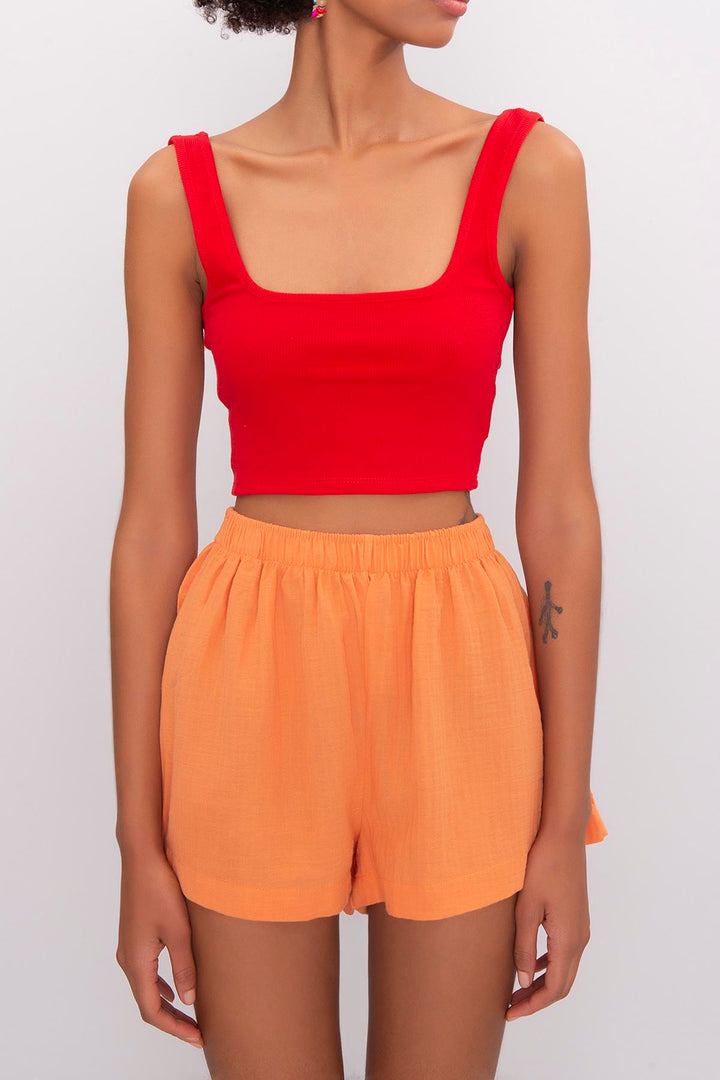 Square Neck Crop Body