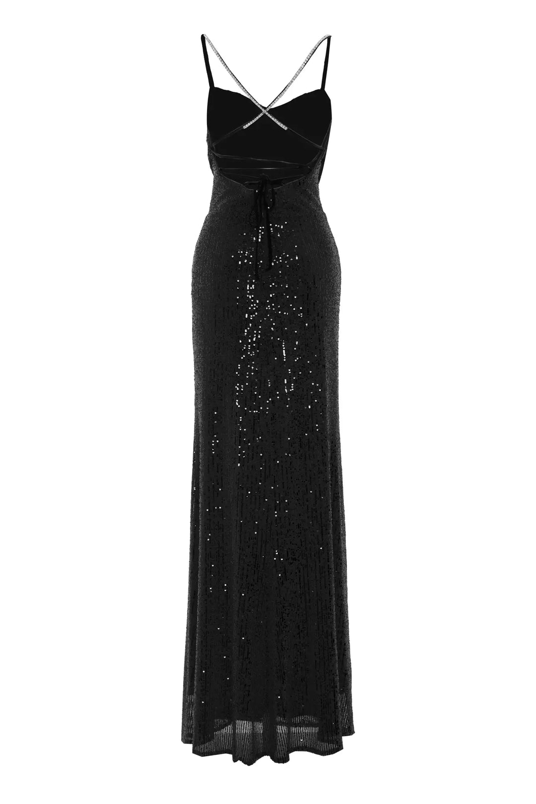 Stamp Sequins Maxi Dress