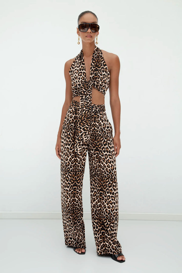 Straight Leopard Pant