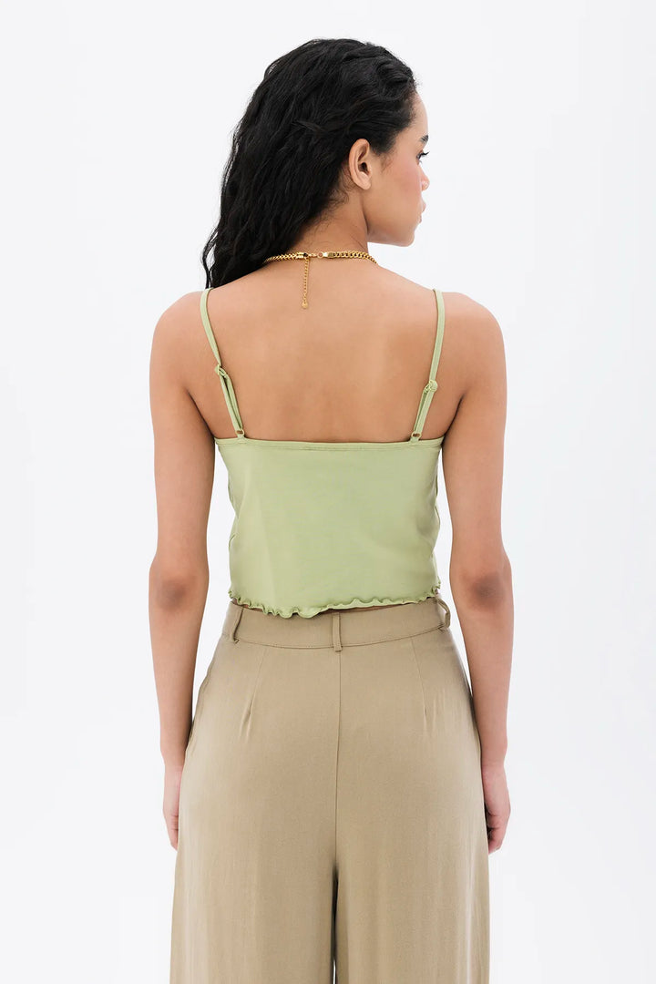 Strapped Crop Top - Green