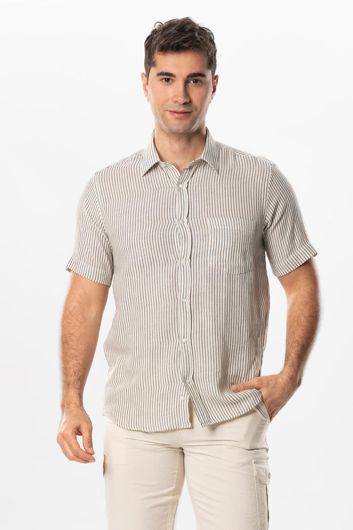 Men - Brown Striped Destin Shirt