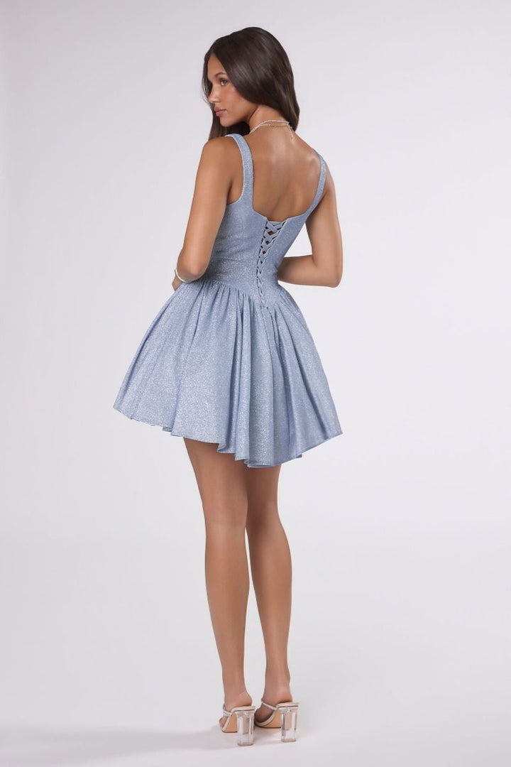 Élodie Midnight Navy Glitter Mini Dress