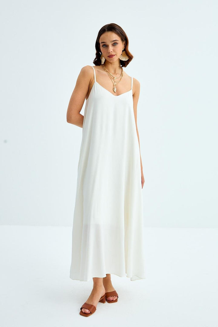 Viscose White Dress