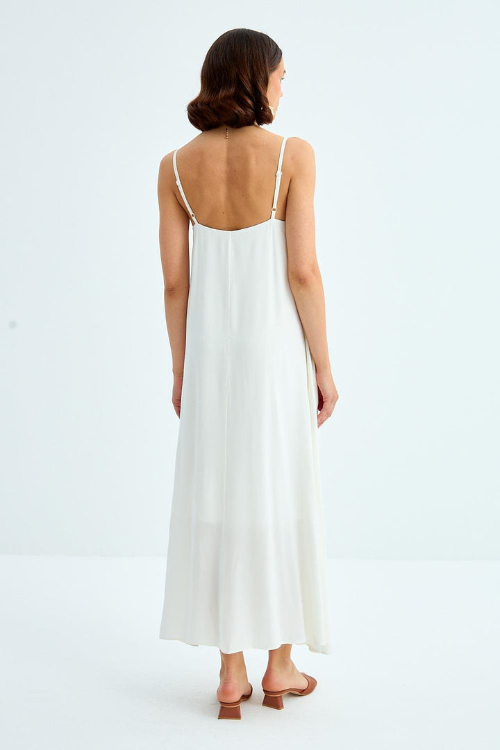 Viscose White Dress