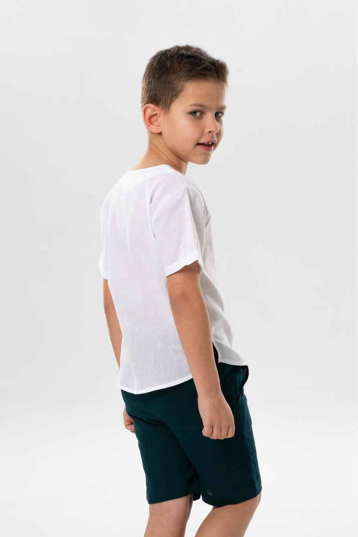 Boys Nico White T-Shirt