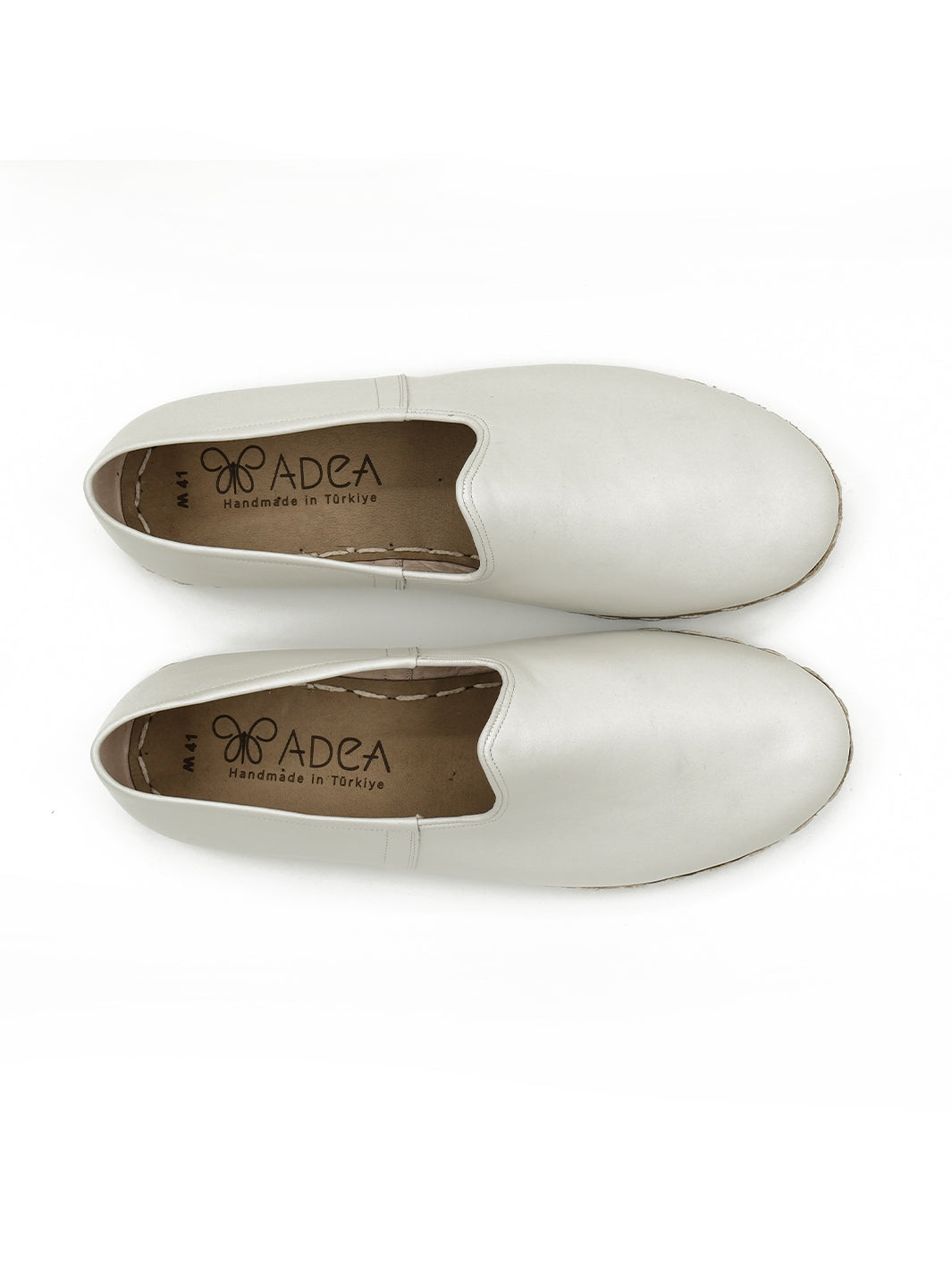 Women's Stone Beige Slip On Shoes - Leather