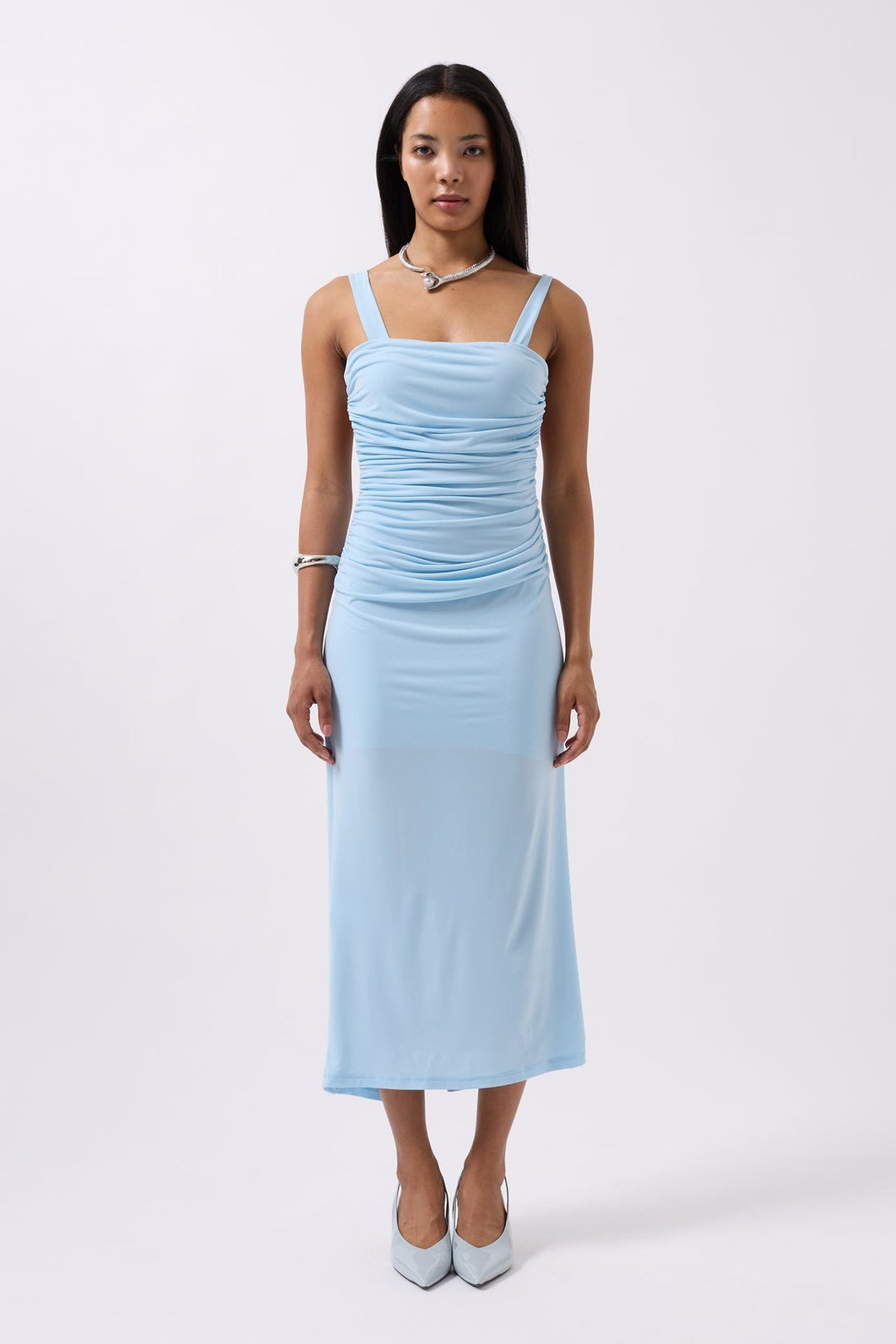 Angela Midi Dress - Baby Blue