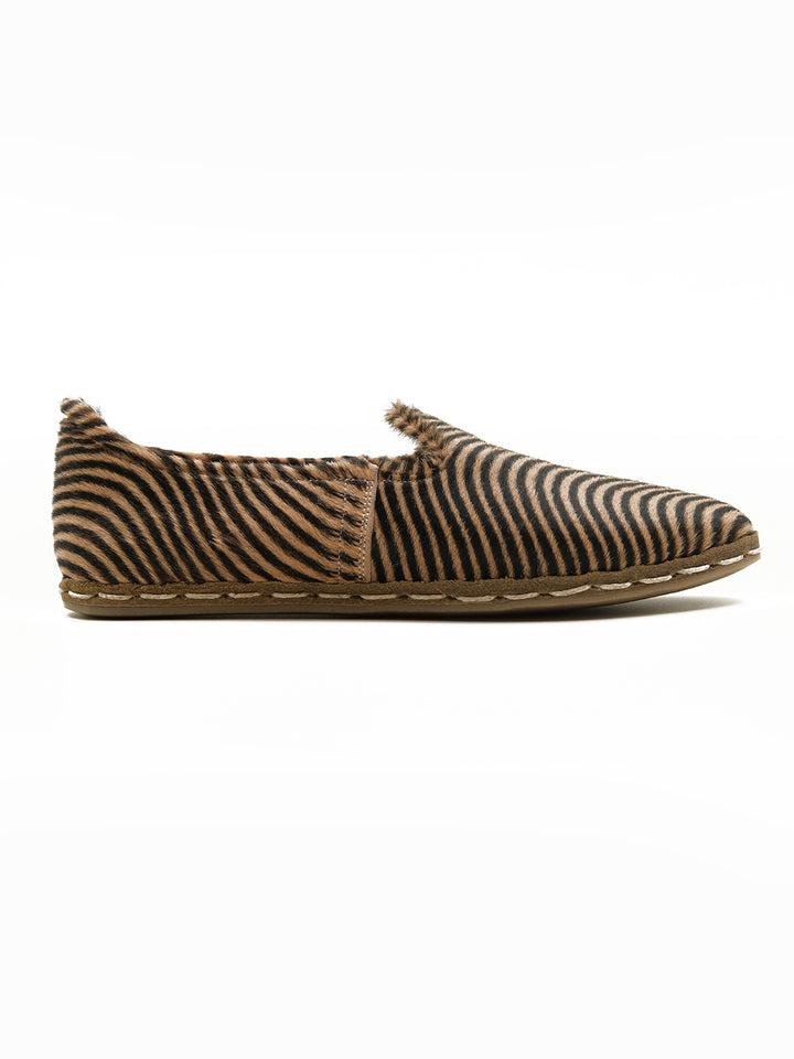 zebra animal print handmade leather women shoes